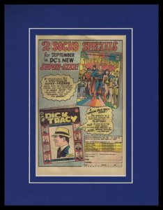 Super Friends Dick Tracy 1976 DC Framed 11x14 ORIGINAL Vintage Advertisement 
