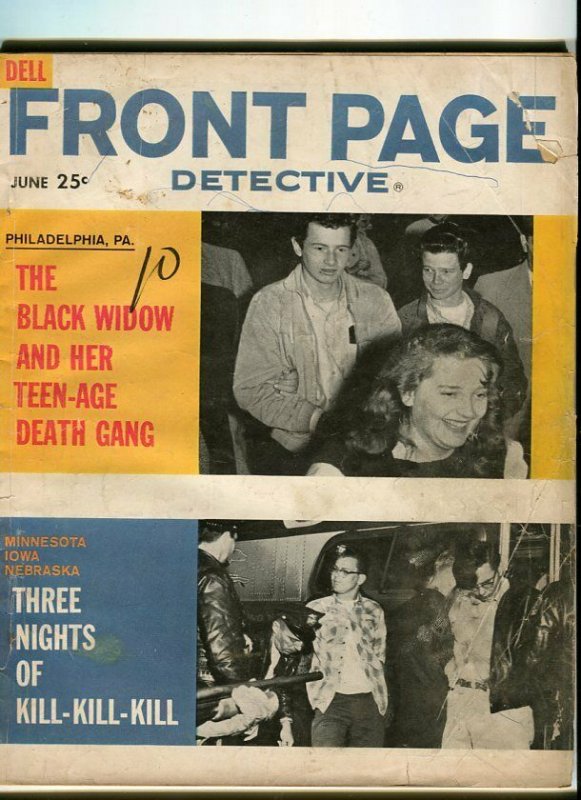 FRONT PAGE DETECTIVE-JUNE/1961-BLACK WIDOW-KILL!-KILL!-KILL!-GOLD MINES! FR/G