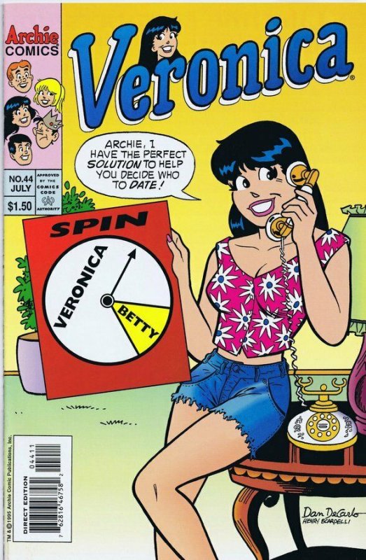 Veronica #44 ORIGINAL Vintage 1993 Archie Comics GGA Good Girl Art Decarlo