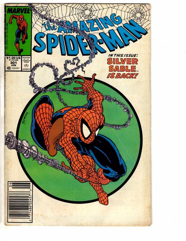Amazing Spider-Man # 301 VG Marvel Comic Book Todd McFarlane Venom Goblin J160