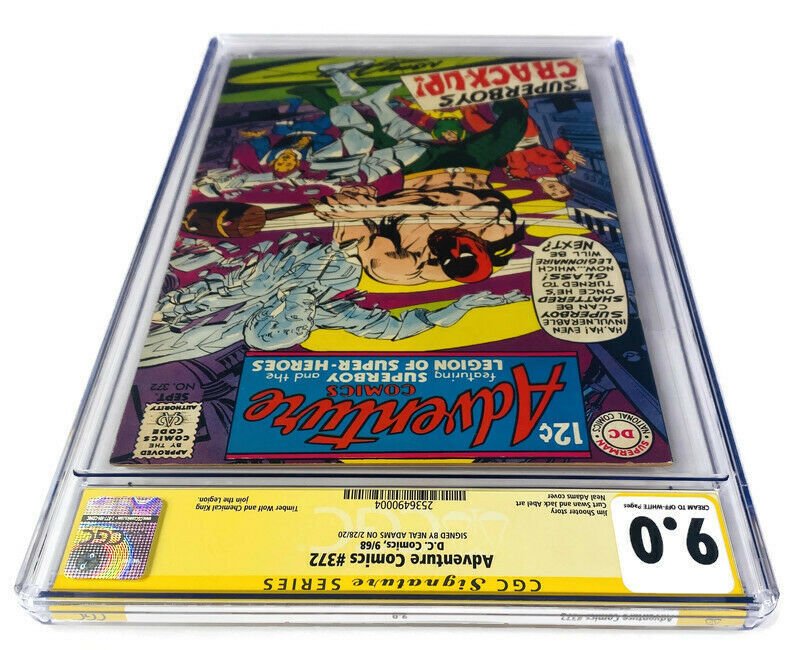 ADVENTURE COMICS #372 CGC 9.0 SIGNED NEAL ADAMS SINGLE HIGHEST GRADED SUPERBOY