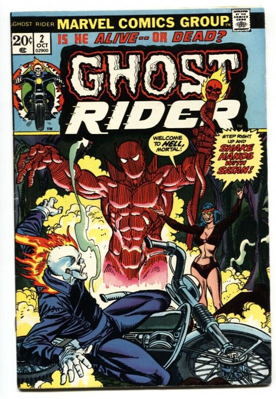 Ghost Rider #2 First full appearance of Daimon Hellstrom 1973 VF-