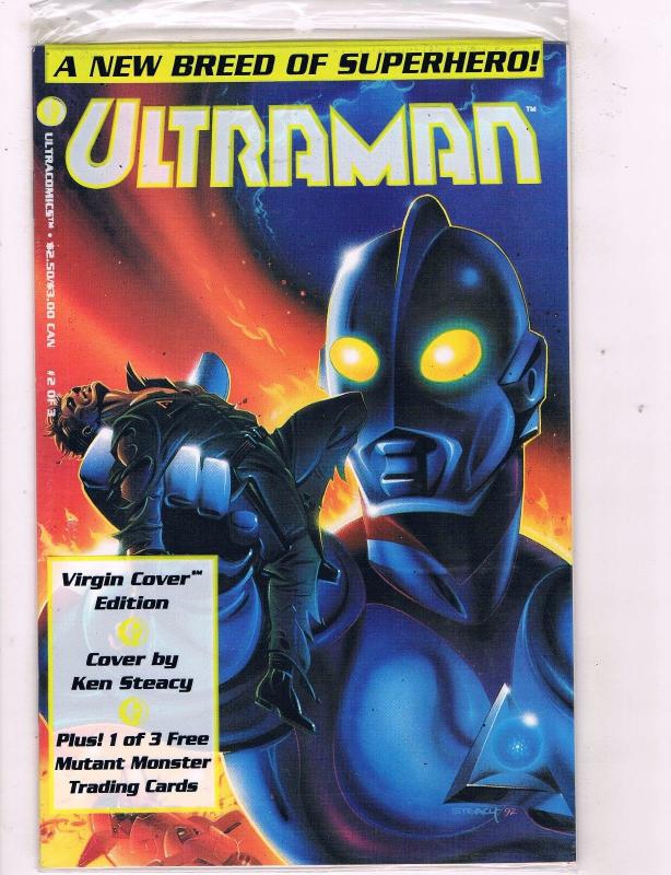 Lot Of 2 Ultraman Ultracomics Comic Books # 1 2 Virgin Cover Ken Steacy AD23