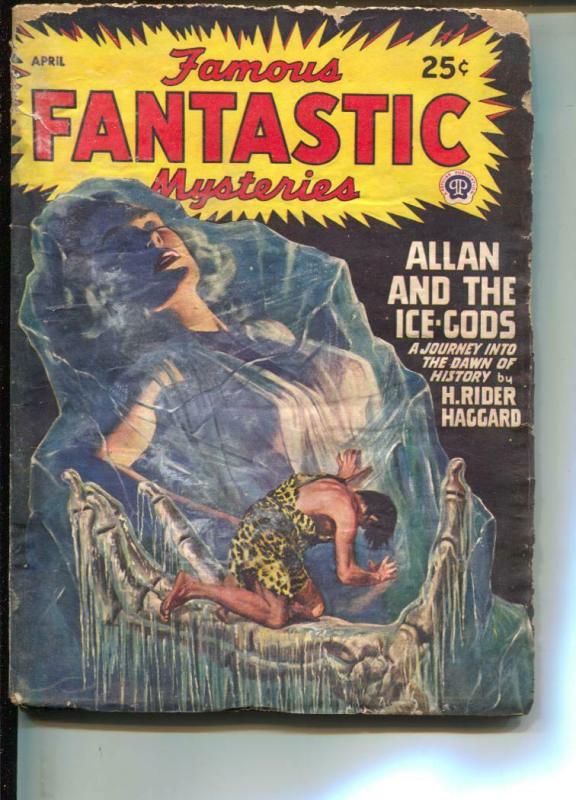 Famous Fantastic Mysteries-Pulp-12/1952-H. Rider Haggard-V. E. Thiessen