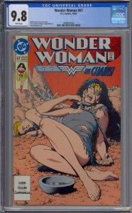WONDER WOMAN #67 CGC 9.8 CLASSIC BRIAN BOLLAND BONDAGE COVER WHITE PAGES