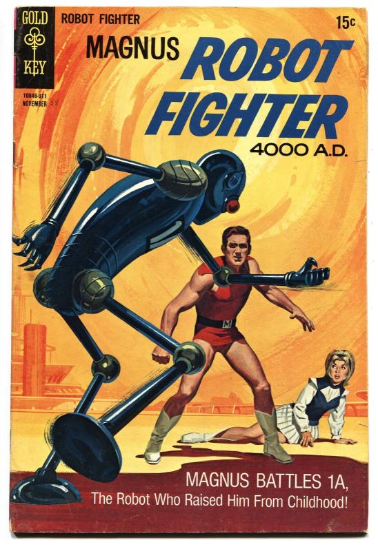 Magnus Robot Fighter #28 1969-Gold Key-Russ Manning-robot cover-origin-FN