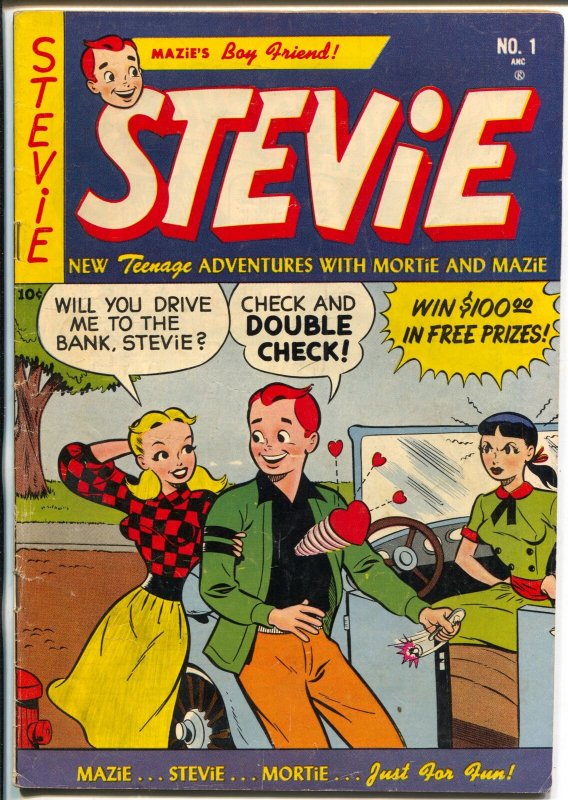 Stevie #1 1952-1st issue-Mazie's Boy Friend-Good Girl Art-VG+
