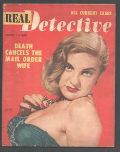 Real Detective 12/1951-Mickey Cohen-lady cops-Crime-mystery-terror-exploitati...