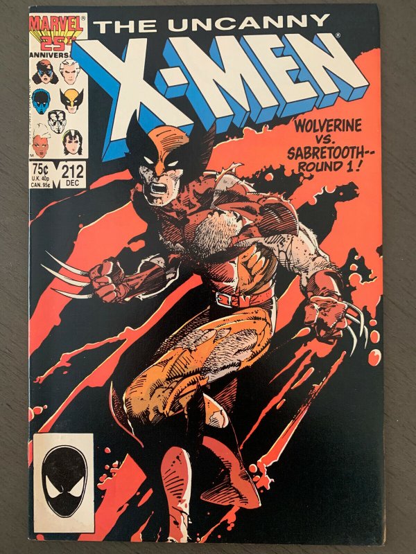 Uncanny X-Men #212 (Marvel, 1986) NM- Range Classic Cover Sabretooth