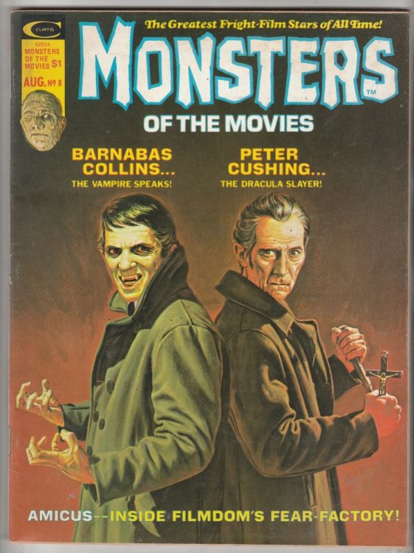 Monsters Of The Movies #8 (Aug-75) NM- High-Grade Barnabas Collins