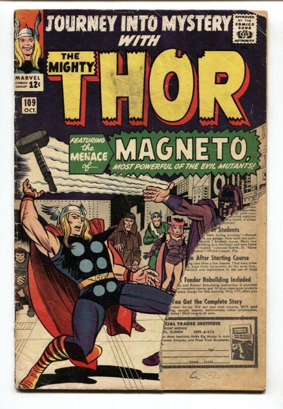 JOURNEY INTO MYSTERY #109 - comic book Thor Magneto Kirby Marvel incomplete