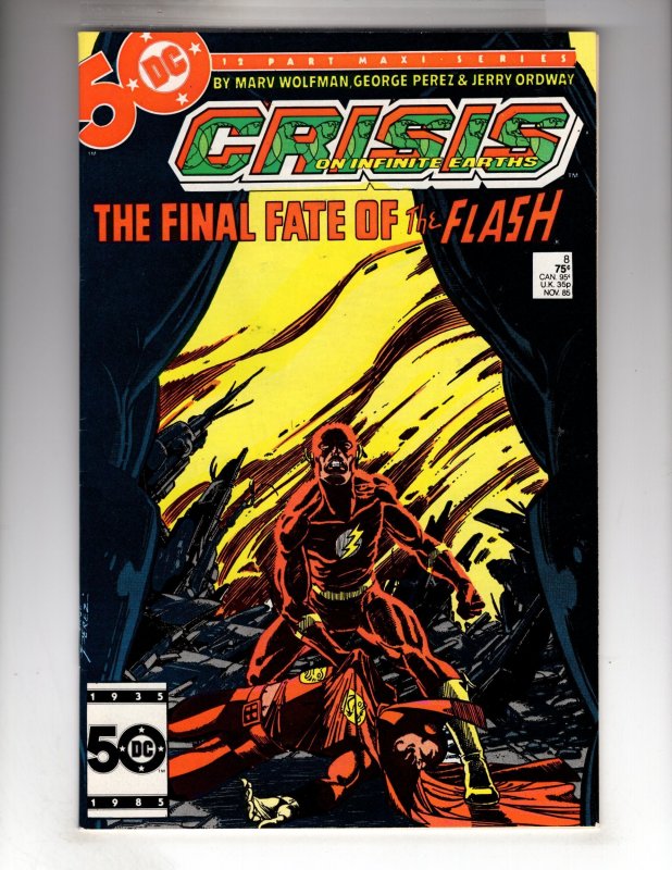Crisis on Infinite Earths #8 (1985) DEATH OF THE FLASH!     / EBI#1