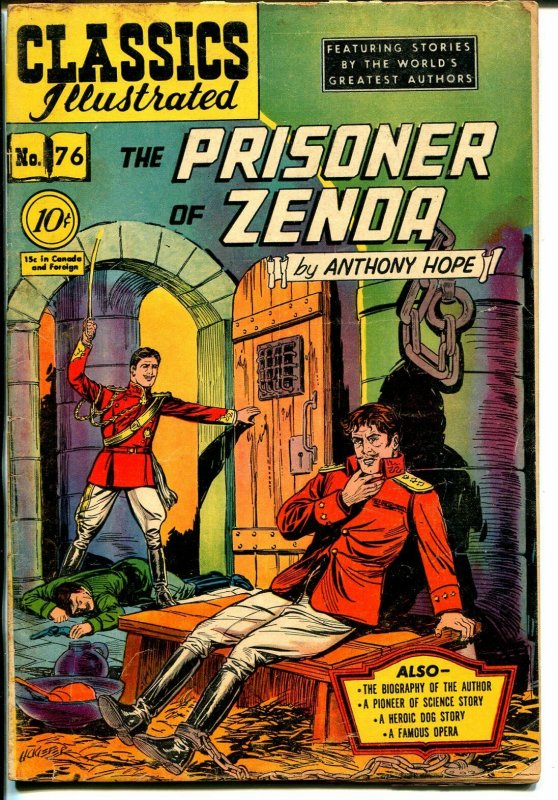 Classics Illustrated #76 HRN 75 1950-Gilberton-Prisoner of Zenda-1st ed.-VG+