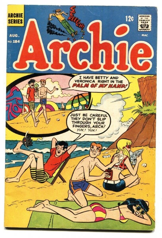 Archie Comics #184 1968-Spicy Swimsuit cover-comic book