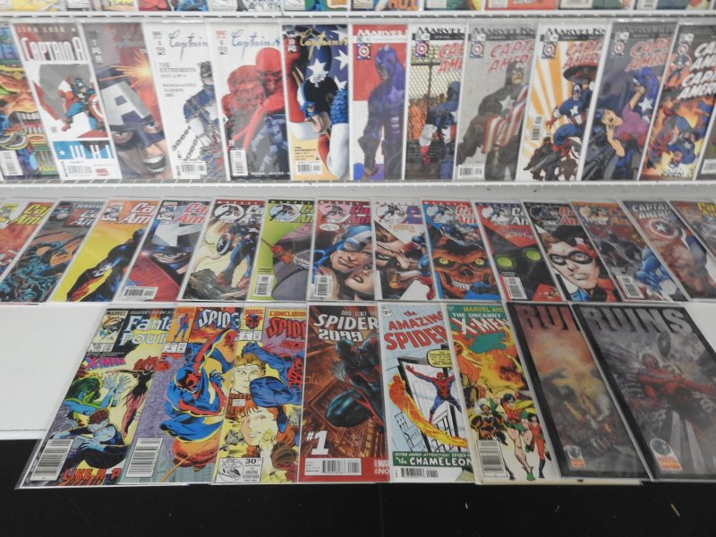 Huge Lot 140+ Comics W/ Captain America,  Spider-Man+MORE! Avg VF Condition!