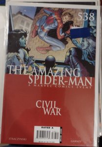 Amazing Spider-Man # 538  2006  MARVEL disney CIVIL WAR  AUNT MAY SHOT !!!