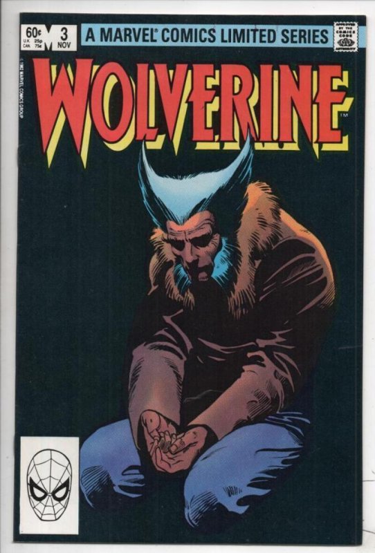 WOLVERINE #3 NM-, 1982,  X-men, Frank Miller, Chris Claremont , Marvel