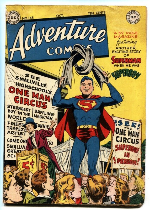 Adventure Comics #145 1949- Superboy- Aquaman- Johnny Quick FN-