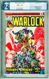 Warlock #10 (1975) PGX 9.2! OW Pages!