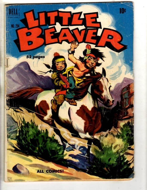 Four Color # 294 VG Dell Golden Age Comic Book Little Beaver Painted Cover JL18