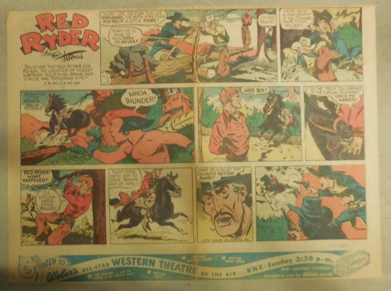 Red Ryder Sunday Page by Fred Harman from 9/1/1946 Half Page Size! 