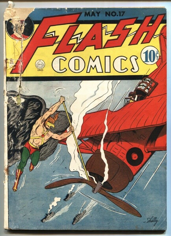 FLASH COMICS #17 1942 Hawkman-Golden-Age DC comic book 