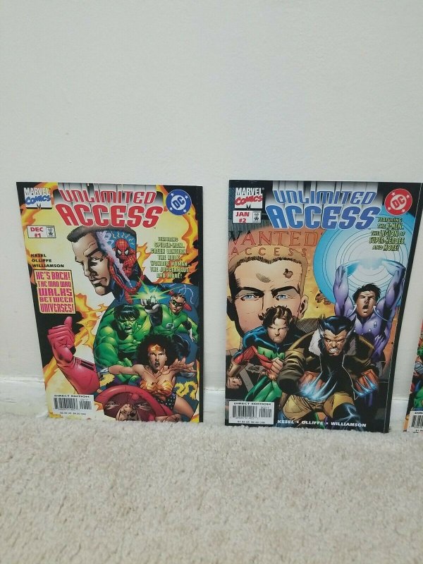 Unlited Access #1,2,3,4 Lot Marvel And DC Crossover All NM