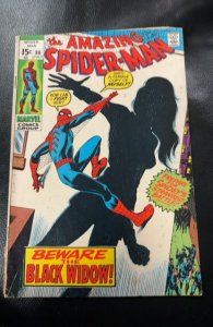 The Amazing Spider-Man #86 beware the black widow - tape 1.5 inch spine split