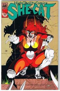 SHE-CAT #3, VF+, Femme Fatale, Marimon, Indy, 1989, more Indies in store