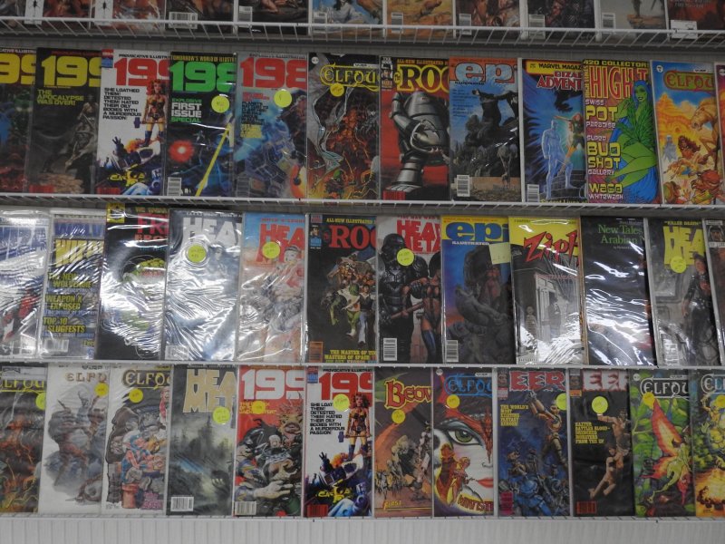 Huge Lot Various Mags W/ Conan, Eerie, Epic, Elfquest+ Avg Fine+ Condition!