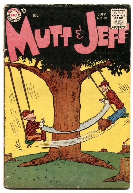 Mutt and Jeff #80 1955 Bud Fisher- DC Comics G/VG