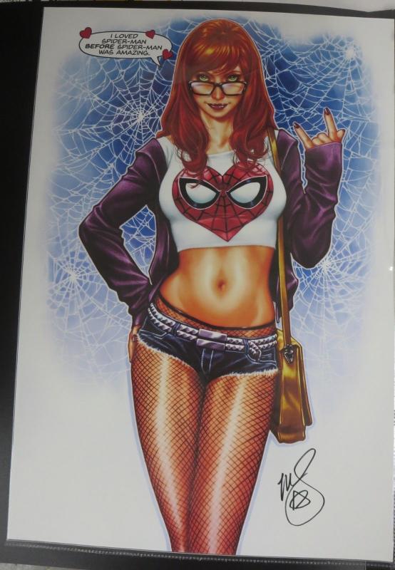 SIGNED Mark Brooks Mary Jane Watson Print!  13x19 NM Marvel Comics Spider-Man