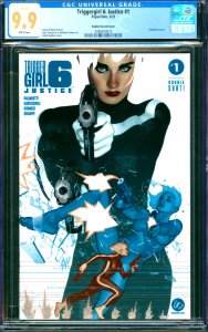 Triggergirl 6 Justice #1 Adam Hughes Variant Paperfilms 2023 CGC 9.9