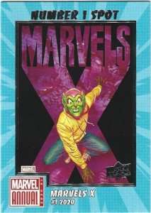 2020-21 Marvel Annual - Number 1 Spot #N1S-15 Marvels X