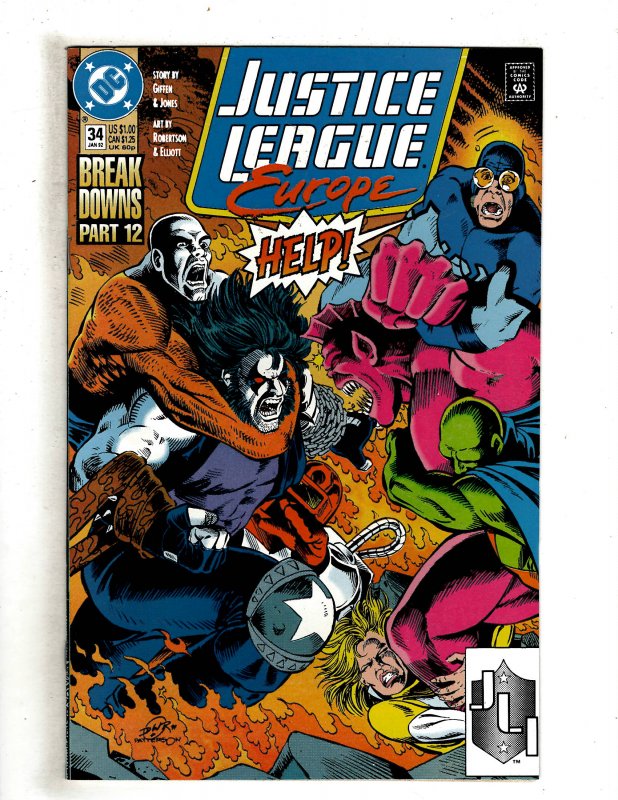 Justice League Europe #34 (1992) DC Comic Superman Flash OF7