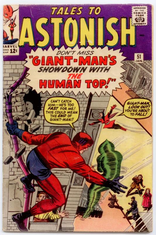 Tales  to Astonish #51 VG+ 4.5  Giant-Man vs. the Human Top