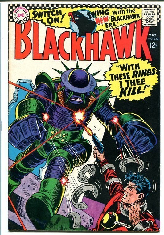 BLACKHAWK #232-DC-Cool cover! - High Grade! VF