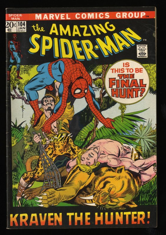 Amazing Spider-Man #104 FN 6.0 Kraven!