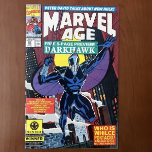 Marvel Age #97 NM+ White Pages Marvel 1991 1st Darkhawk 1st Print. NM To NM+.