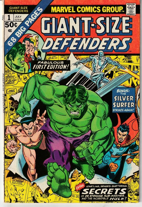 Giant Size Defenders # 1 Hulk,Dr. Strange,Namor,Valkyrie,Nighthawk !