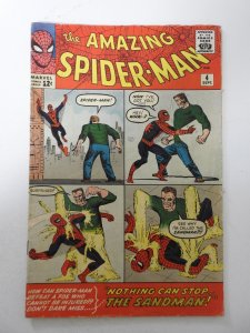The Amazing Spider-Man #4 (1963) VG+ ink on top of 1st page, pencil bc, stamp fc