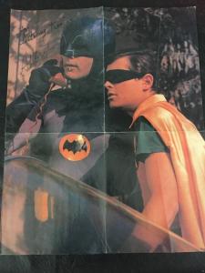 BATMAN & ROBIN POSTER-SIGNED BY ADAM WEST/ 