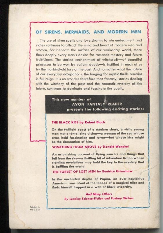Avon Fantasy Reader #16 1951-Spicy Good Girl Art-pulp fiction-Bloch-Wandrei-VF