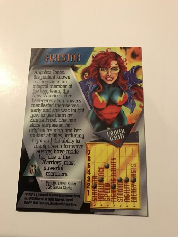 FIRESTAR #63 card : Marvel Metal 1995 Fleer Chromium; NM/M New Warriors, base