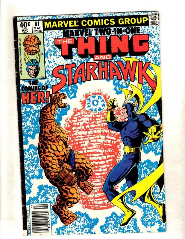 Marvel Two-In-One # 61 FN Comic Book Feat. Thing Starhawk Her Ayesha JL15