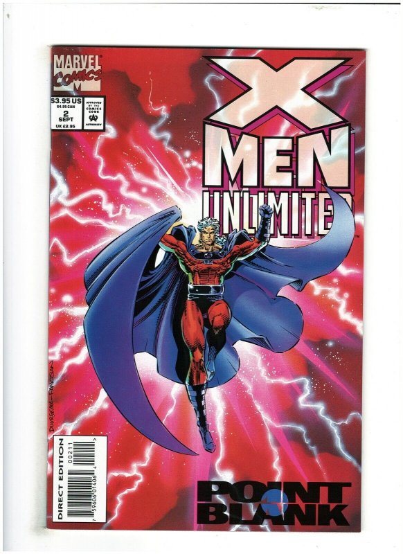 X-Men Unlimited #2 NM- 9.2 Marvel Comics 1993 Magneto app. 