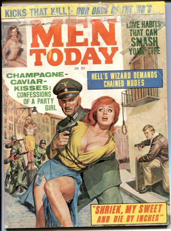 Men Today January 1967- hanging cover- Hell's Wizard