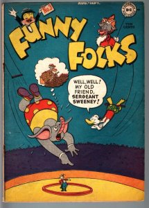 FUNNY FOLKS #3-1946-NUTSY SQUIRREL-CIRCUS COVER-GOLDEN AGE DC-FN+ FN+