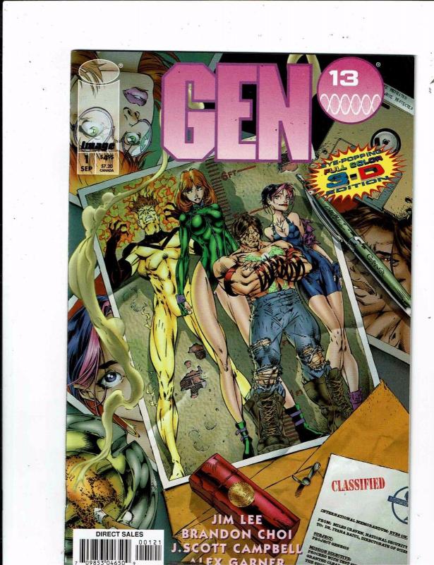 Lot Of 8 Gen 13 Image Comic Books # 1 2 3 Interactive Wired 1 3D 1 + 3 4 5 J241