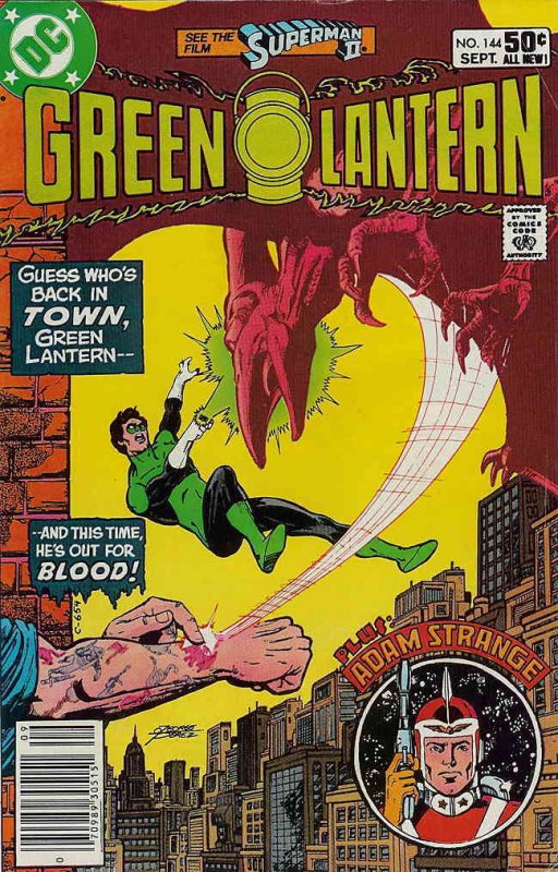 Green Lantern (2nd Series) #144 (Newsstand) FN ; DC | Adam Strange George Perez 